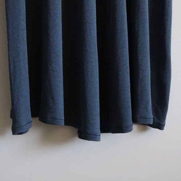 Kit & Ace Womens Blue Sz M Poise High Neck V-Back Ribbed Knit Fitted Midi Dress - Picture 11 of 14